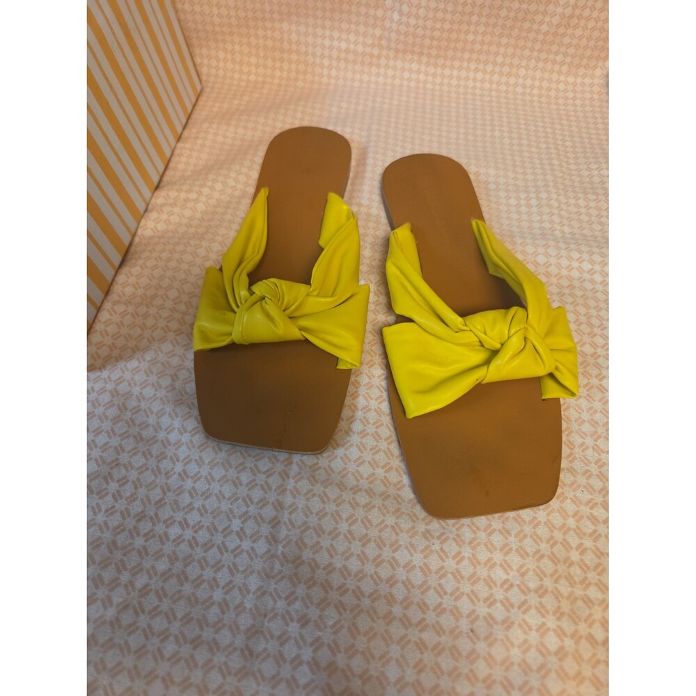 Joandree 20 Yellow Slide Sandals Women's Size 8 Casual Slip-On Sum